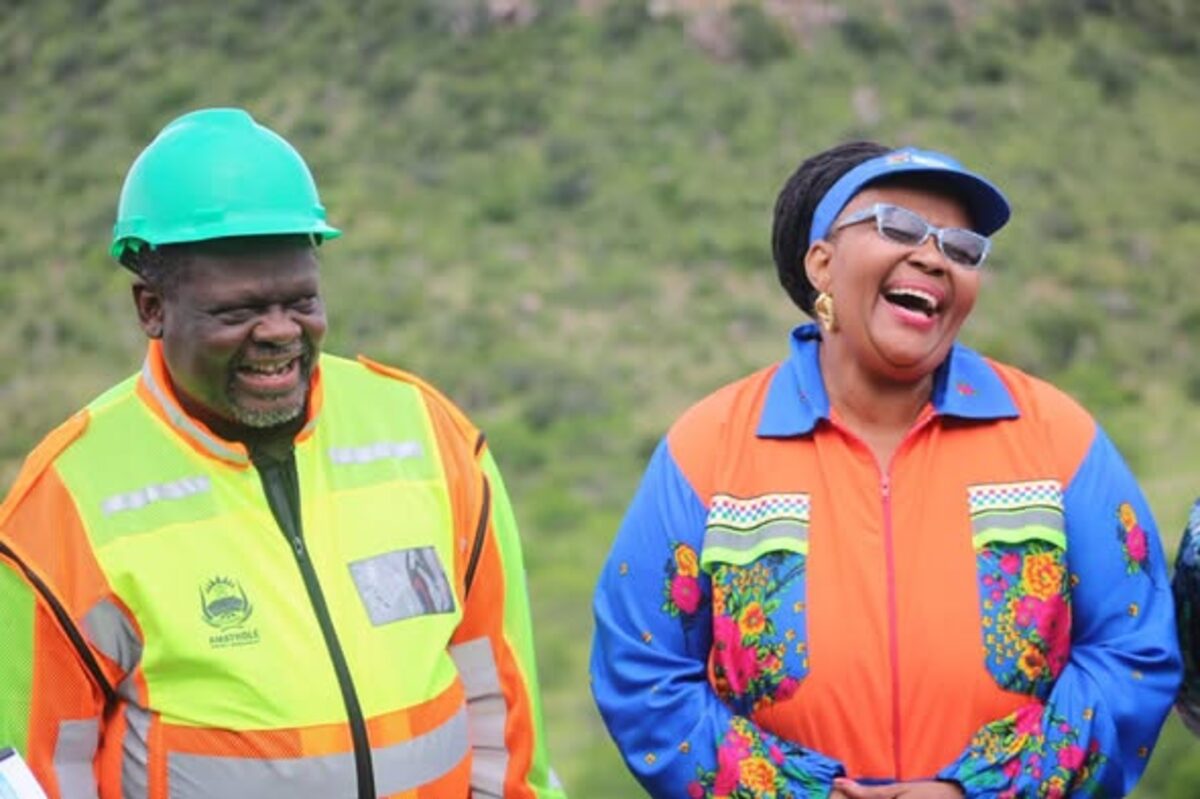 Water and Sanitation Minister Pemmy Majodina (right) and Amathole District Municipality mayor Anele Ntsangani during an oversight visit.