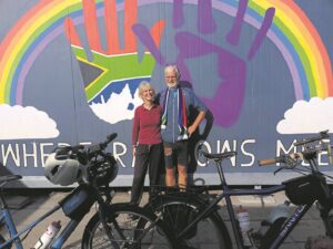 Dutch couple cycle more than 13 000km to raise funds for non-profit organisation in Vrygrond