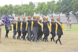 School marching squads step out
