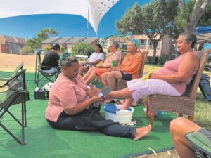 Westridge seniors pampered at the La Provence Way park outdoor spa
