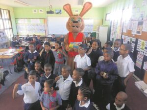 Easter bunny spreads joy with more than 8 000 Easter eggs distributed at primary schools