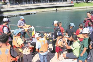 Group of Heideveld children get first sailing experience thanks to Little Optimist Sailing Academy