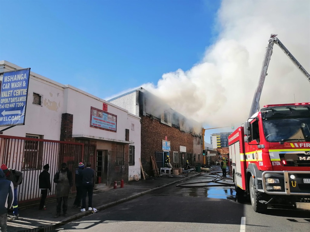 About 24 firefighters here on scene.