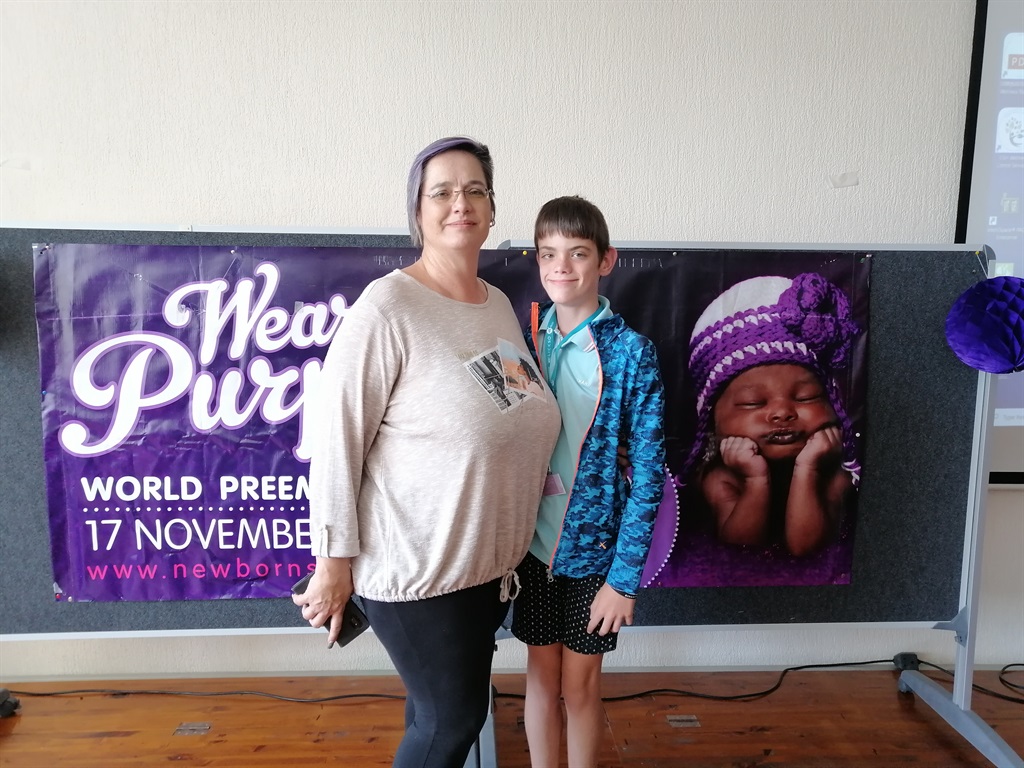 Angelique le Roux and her son Gabriel.