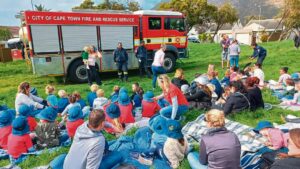 Preschoolers in Tokai get together for safety awareness in Valentino Road Park