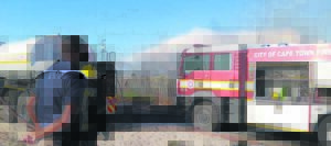 Firefighter injured in blaze