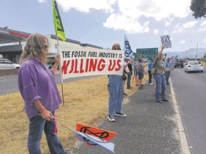 ‘Fossil fuel industry killing us’: Residents show their disapproval of proposed drilling off West Coast