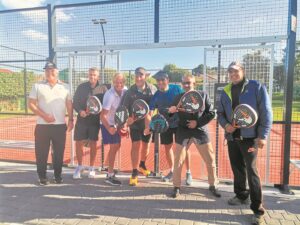 Partners hit it off at padel event at old Claremont Bowling Club