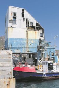 Old ice plant at Hout Bay Harbour has become a derelict death trap