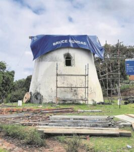 Masonry work on mill begins