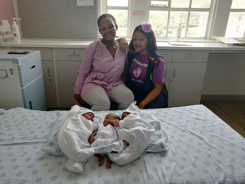 Yamkela Molose, her babies and one of the nursing 