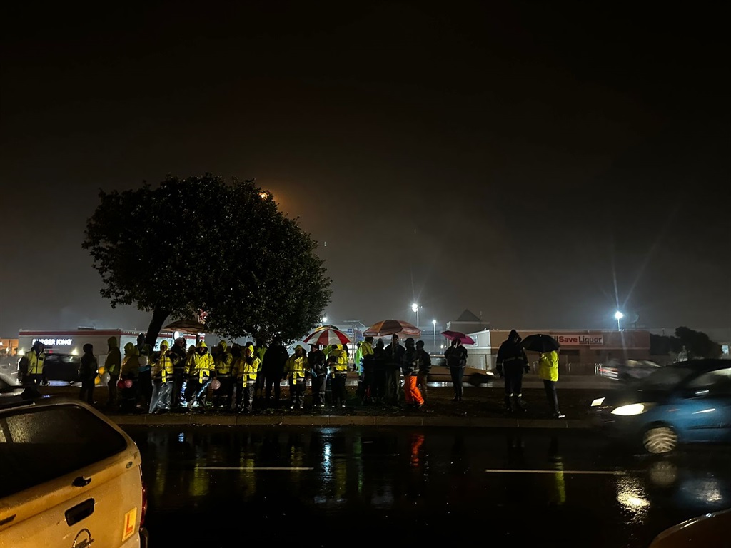 The residents stood on the center island and lit c