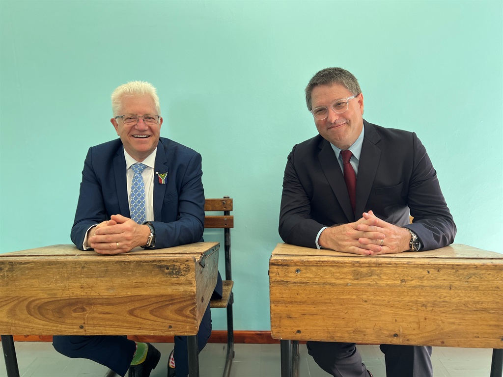 Premier Winde and Minister Maynier in one of the n