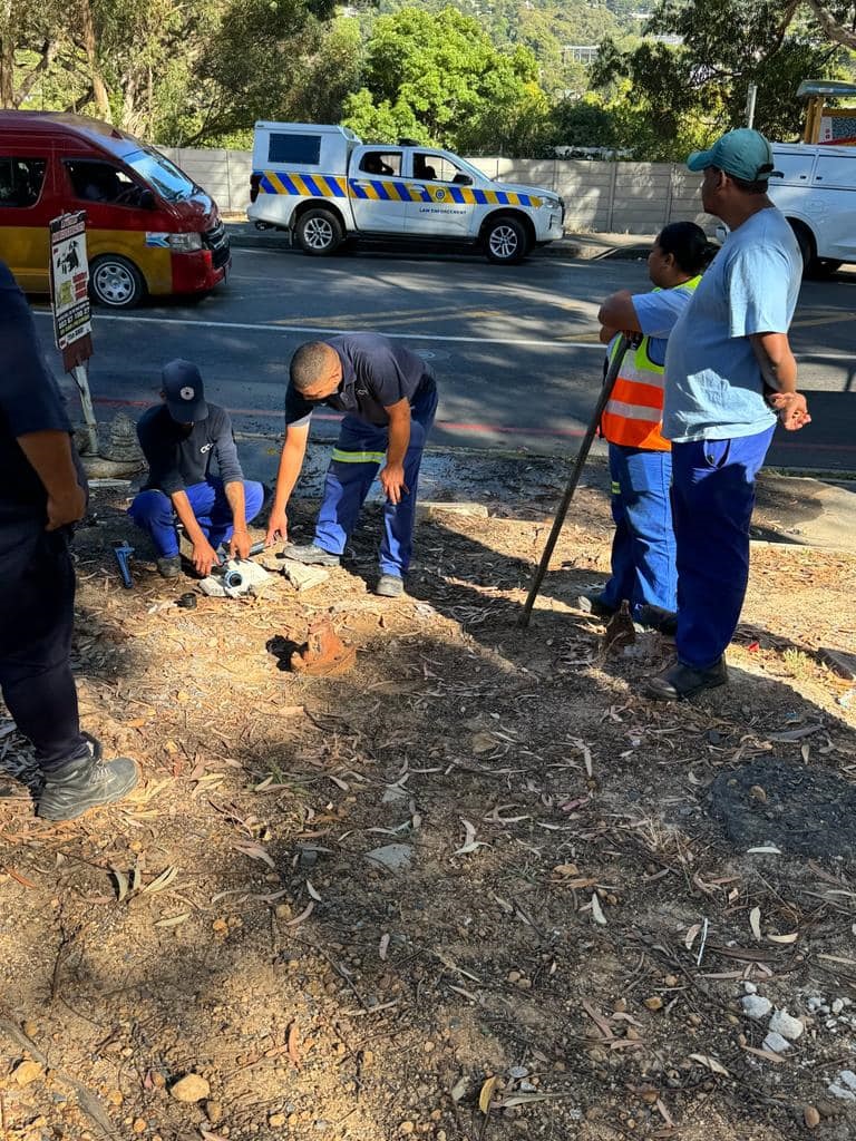 Vandalised infrastructure with a stolen copper-bal