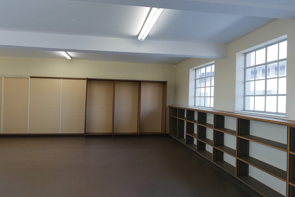 Work is progressing well in the new library.