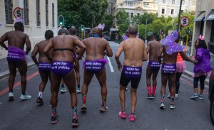 Cape Town men run in purple speedos to raise prostate cancer awareness