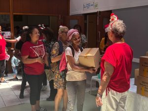 Over 100 families receive Santa Shoeboxes at Trinity Methodist Church in Heathfield