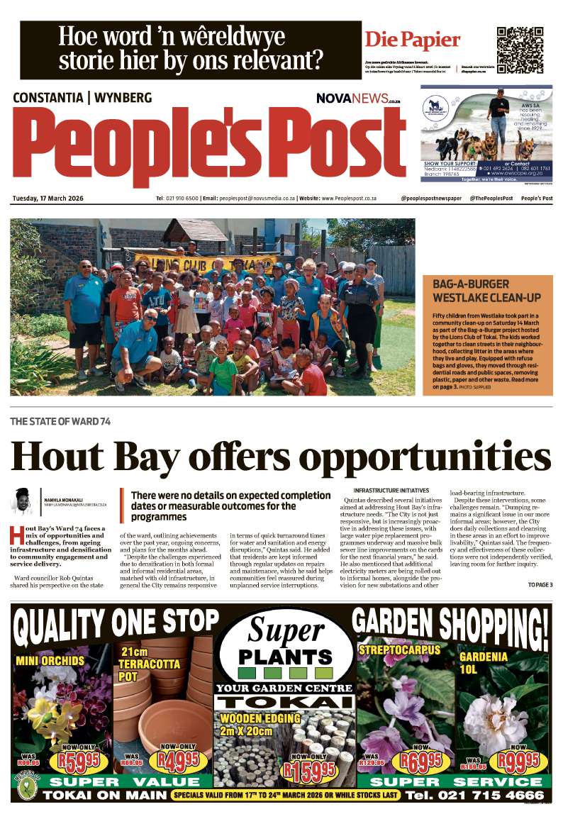 People’s Post Constantia/Wynberg E-edition 17 March 2026