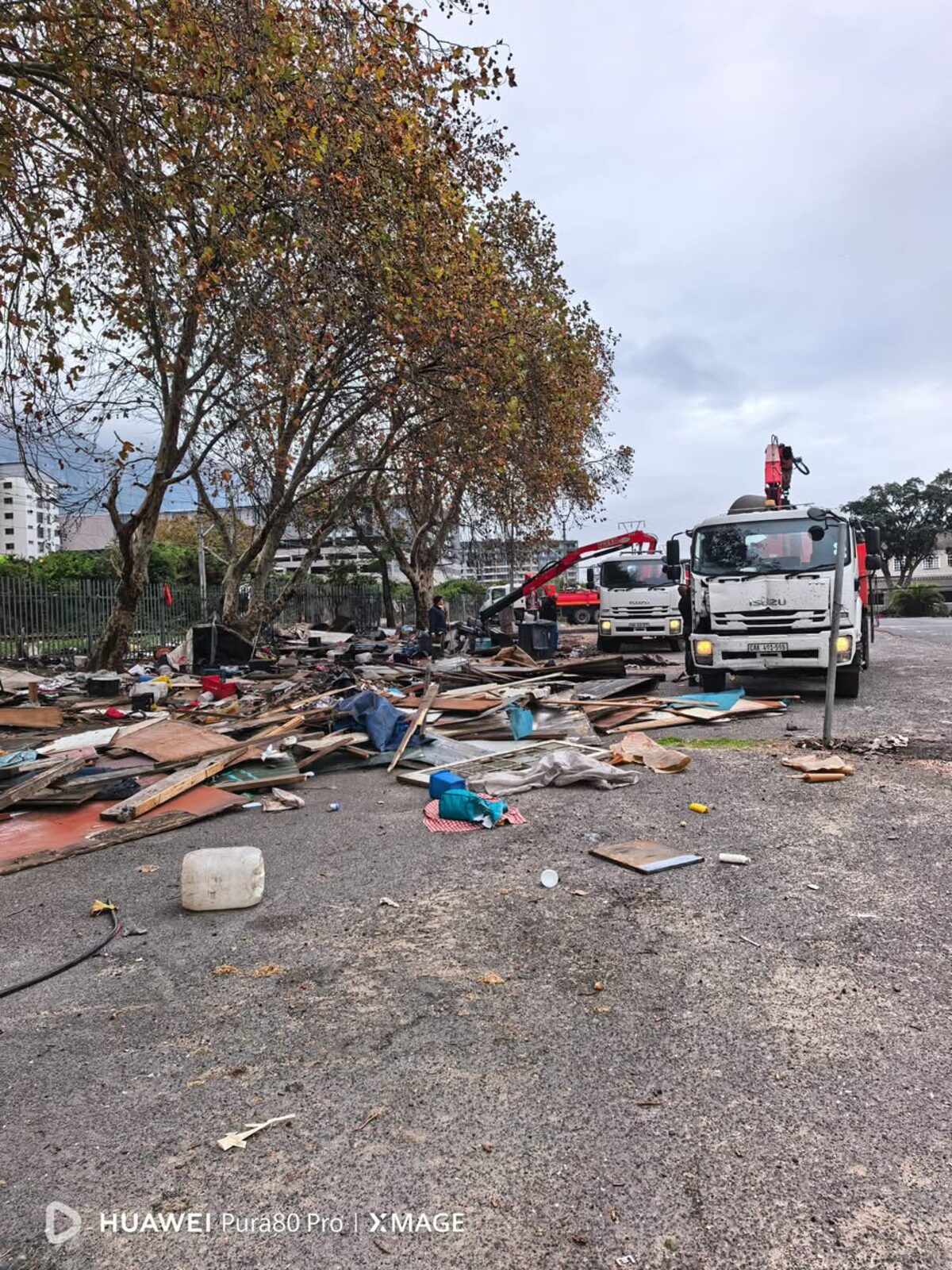 Palmyra Road Claremont informal settlement site cleared by City of Cape Town following Sheriff eviction