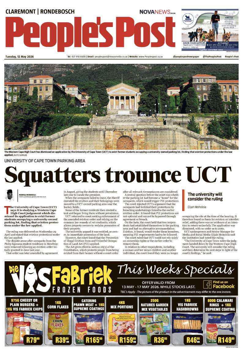 People’s Post Claremont/Rondebosch E-edition 12 May 2026