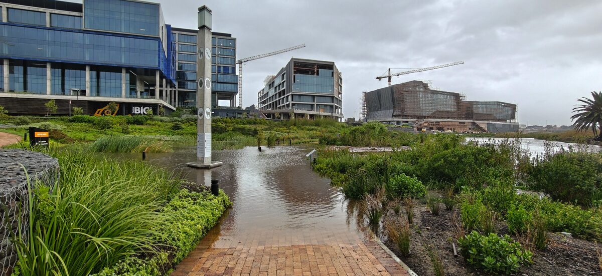 Liesbeek River flooding through Newlands and Rondebosch after Cape Town May storms
