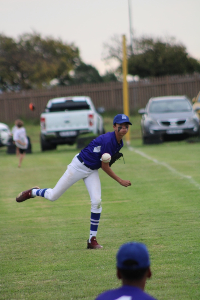 Hayden Garth Chamberlain seen in action at one of his team's baseball matches.