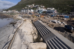 Muizenberg beachfront seawall constructed as December completion nears