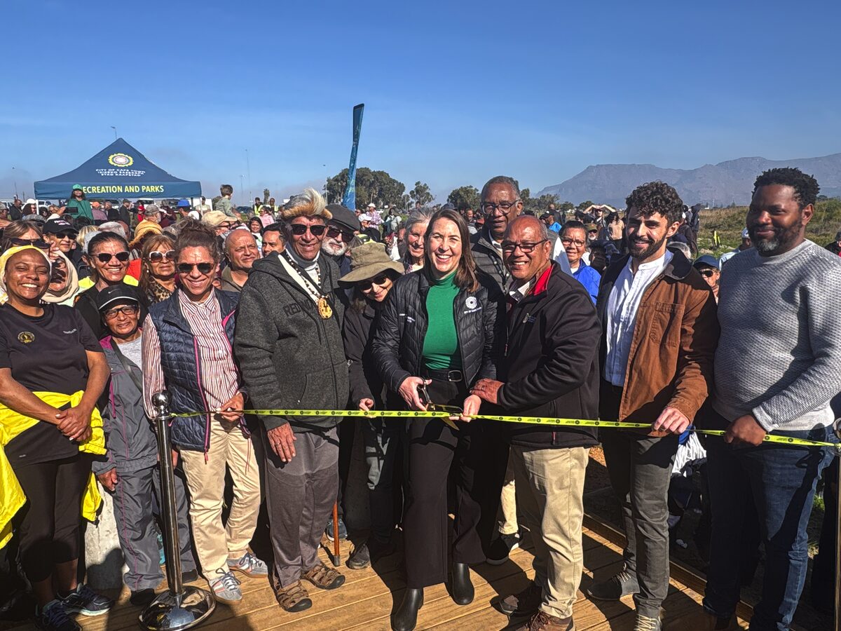 At the ribbon cutting celebrating the launch of the R10,2 million Princess Vlei circulatory trail. PHOTO: KEANAN HARMSE