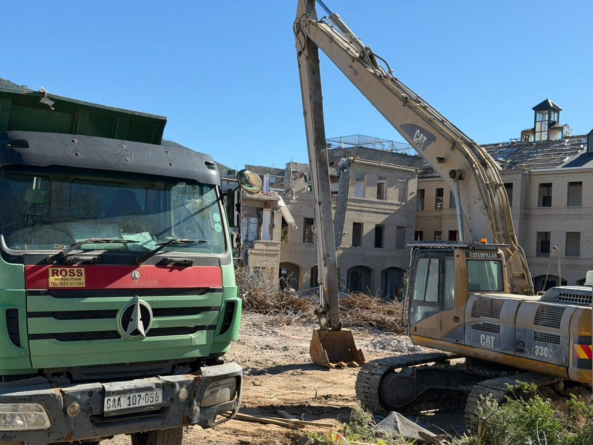 Ross Demolition has been working along Belmont Road, tearing down the Tannery Park office complex