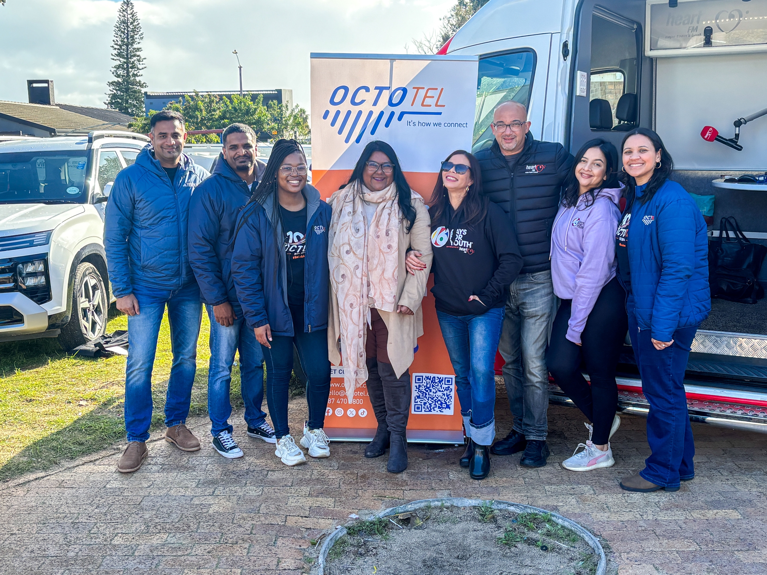 Octotel, Krypton Web and Heart FM team at Leliebloem House.