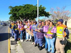 Women in law enforcement march through Diep River against gender-based violence