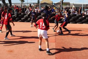 Upcycled padel court turf becomes Heideveld school football pitch