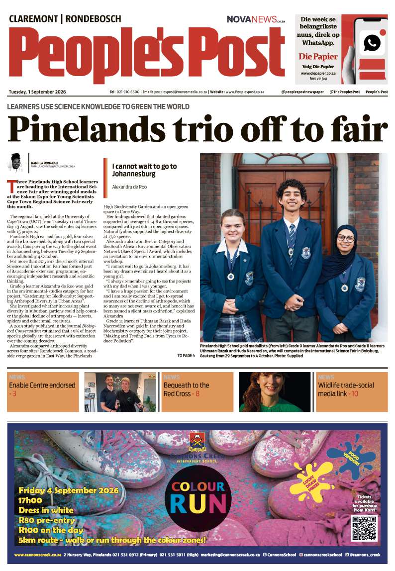 People’s Post Claremont/Rondebosch E-edition 1 September 2026