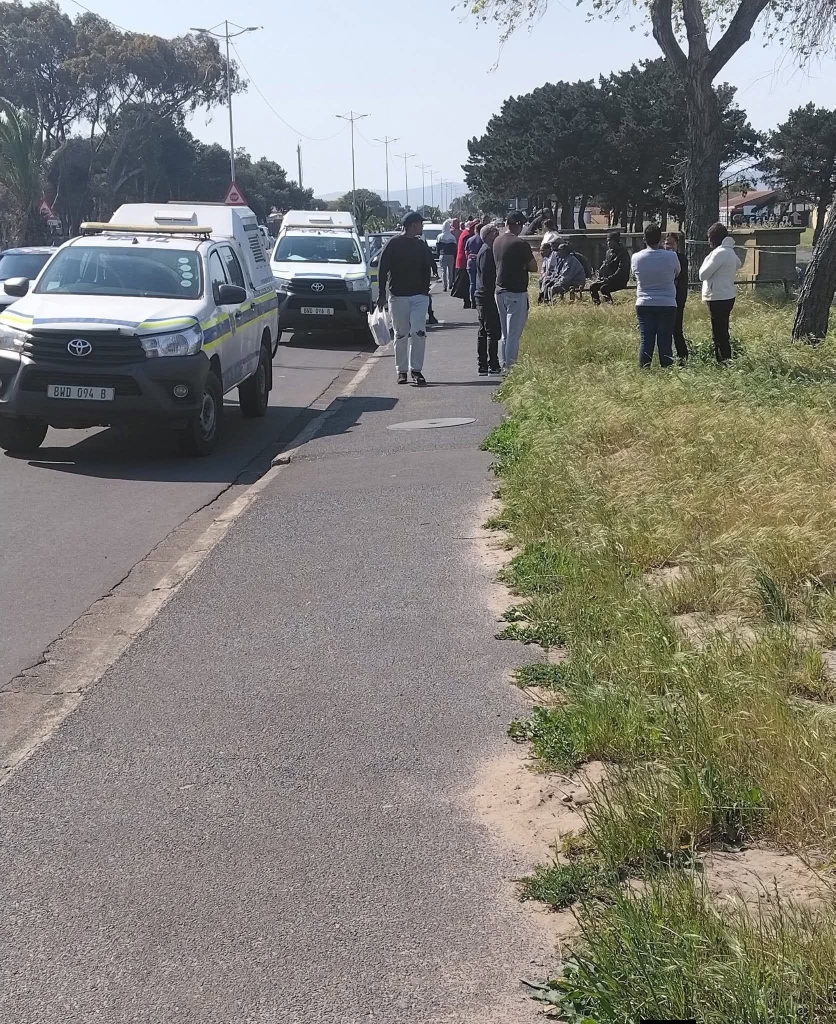 Police investigate a scene where a body was found in Bridgetown. Picture: Facebook.