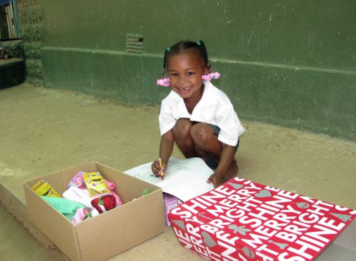 Girl with box