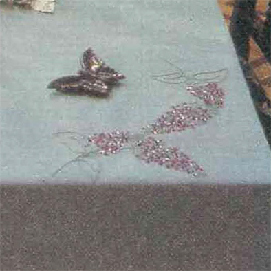 Met sering en mimosa aan tafel 8 April 1981
