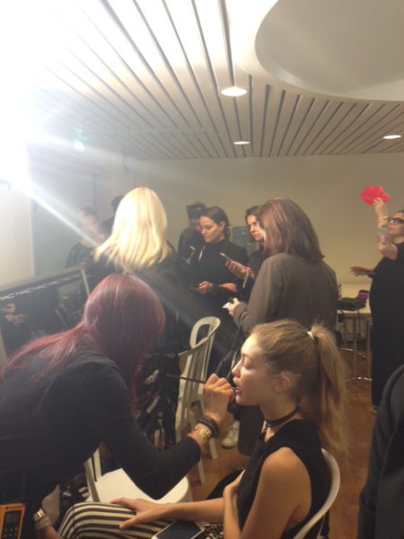 Gigi hadid BTS at Valli 1