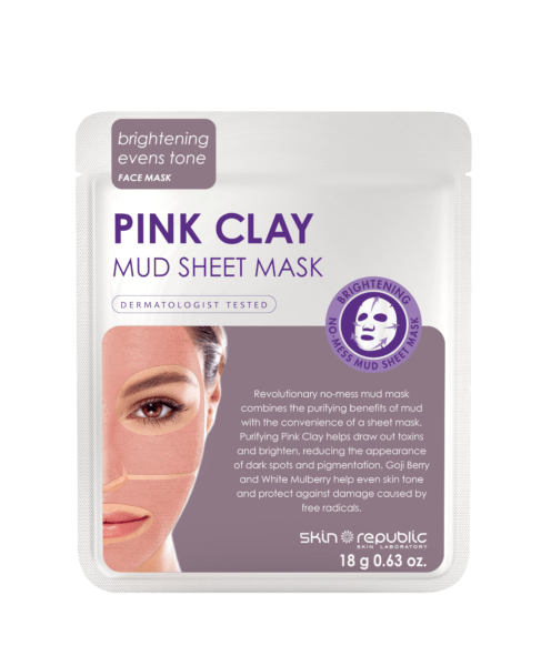 Skin Republic Pink Clay Mud Sheet Face Mask