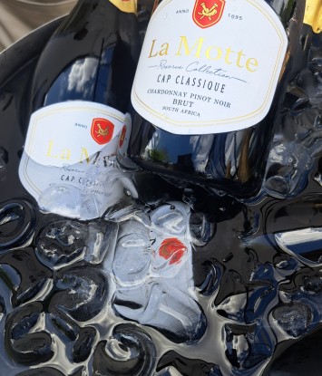 Gaste is trakteer op koue La Motte Brut Cap Classique, terwyl die dansers van Cape Ballet Africa op musiekbegeleiding tussen die tafels deurgestap het.