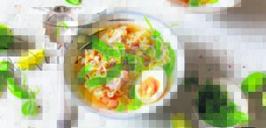 Quick chicken-noodle soup