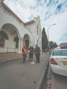 Council buildings fire simulation