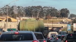 Betoging: bande brand in Malmesbury