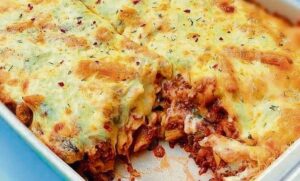 Pilchard pasta bake