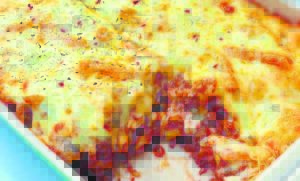 Pilchard pasta bake