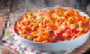 Kaserige gebakte hoenderpasta