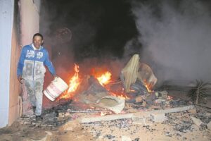 Houthuis afgebrand