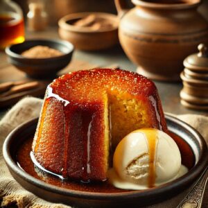Delicious Malva Pudding with Apricot Jam