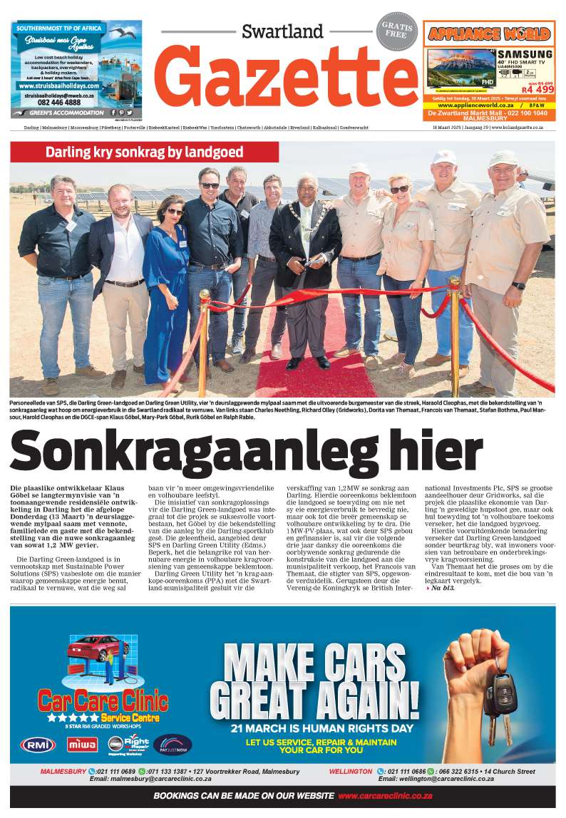 Swartland Gazette E-edition – 18 March 2025