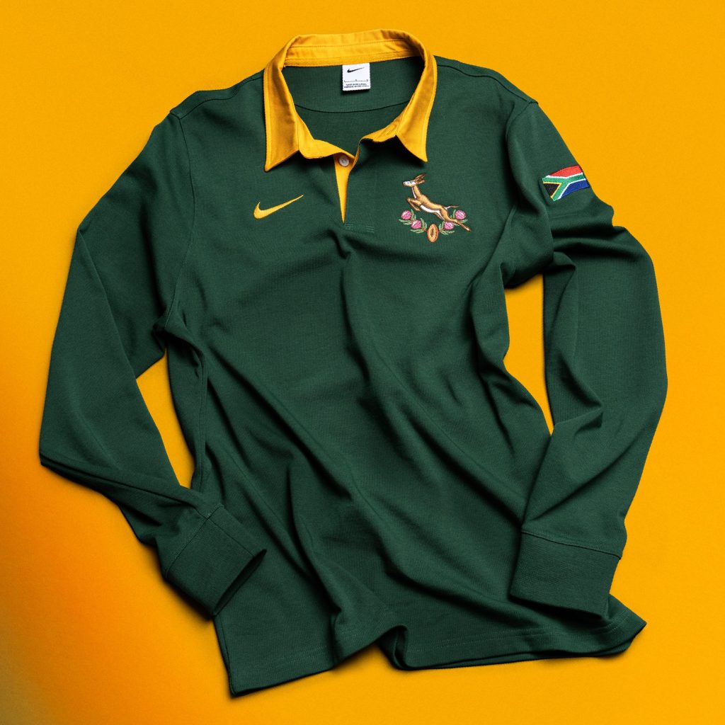 SA Rugby today revealed a newly designed playing kit for the Springboks, as well as a retro jersey honouring the heritage of the 1995 Rugby World Cup – 30 years to the day after they first won the Rugby World Cup.