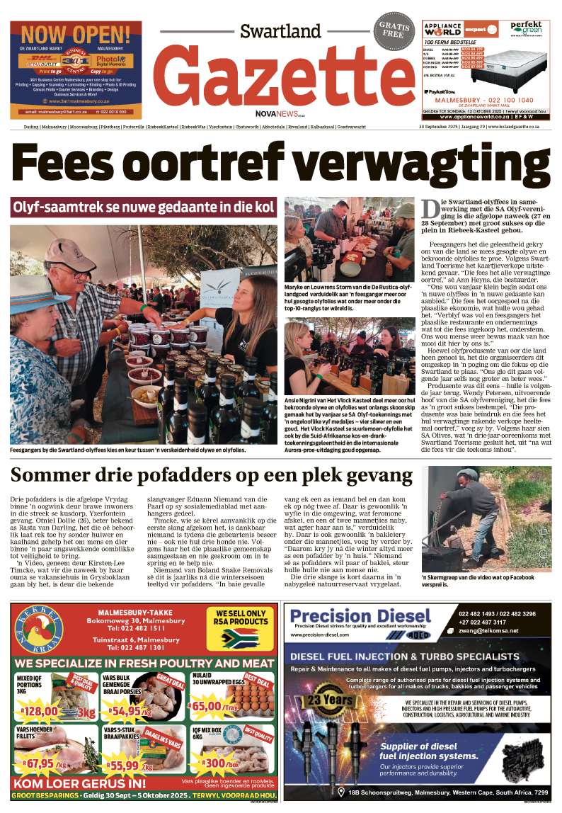 Swartland Gazette – E-edition – 30 September 2025